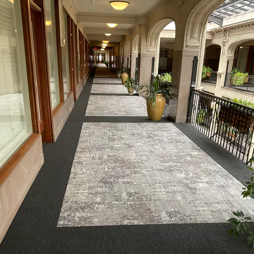 Grove Arcade carpet renovation in Asheville